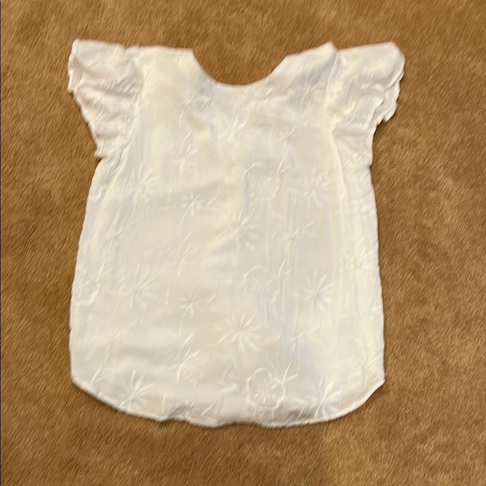 Loft White women's Ruffled Top